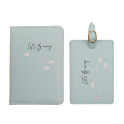 Let's fly away Passport cover & luggage label - giftbox