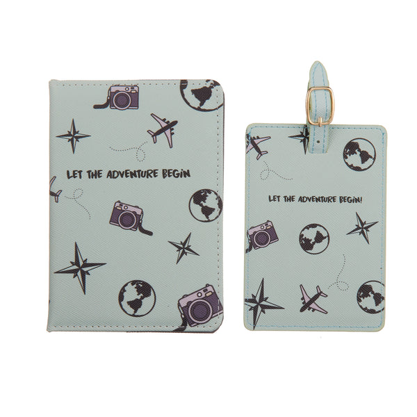 Let the adventure begin Passport cover & luggage label - Giftbox