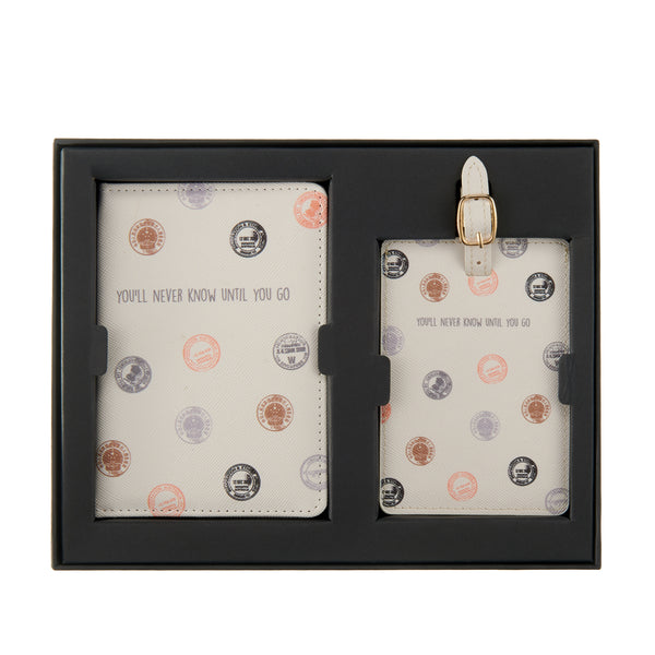 You'll never know until you go Passport cover & luggage label - Giftbox