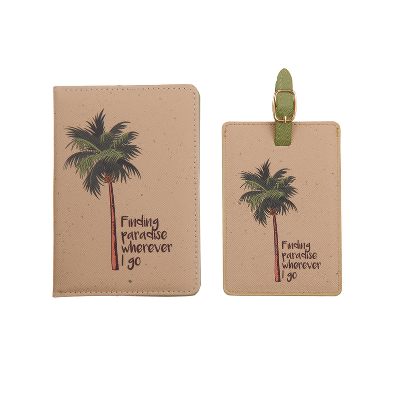 Finding paradise wherever I go Passport cover & luggage label - Giftbox