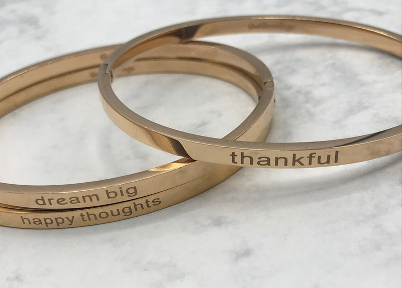Bangle Happy Thoughts Rose Gold 4mm
