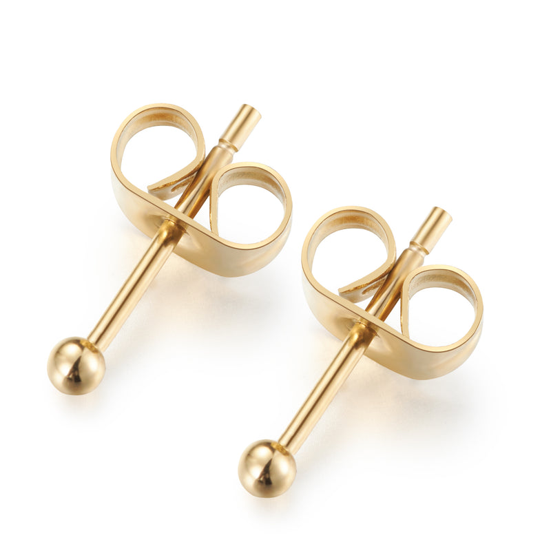 Less Is More Earrings Gold 2 mm