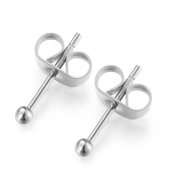 Less Is More Earrings Silver 2 mm