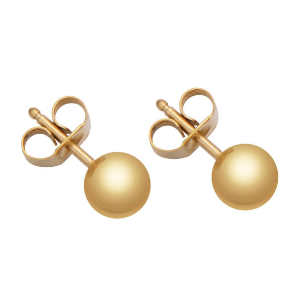 Less Is More Earrings Gold 4 mm