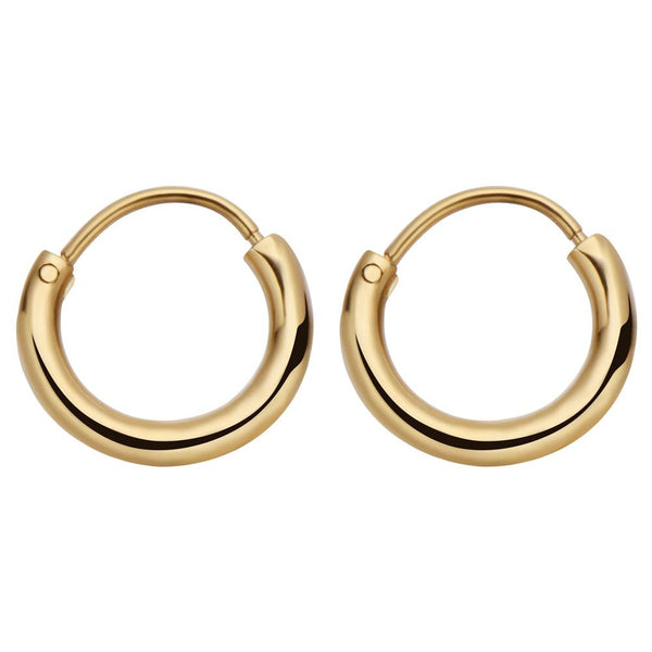 Round Hoops Earrings Gold