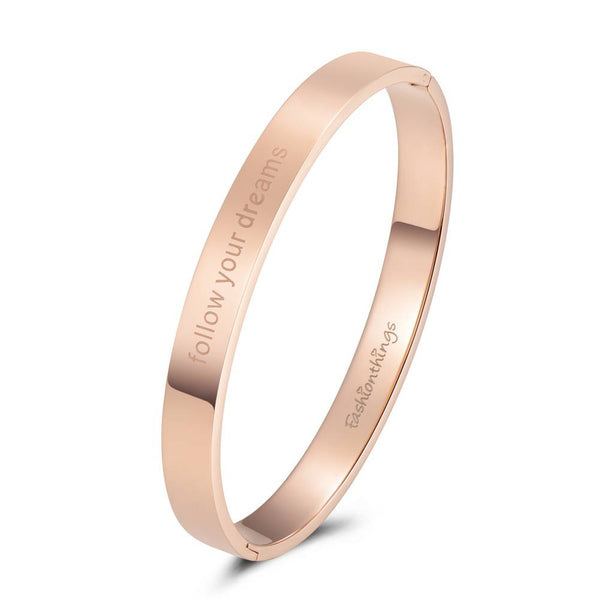 Bangle Follow Your Dreams Rose Gold 8mm