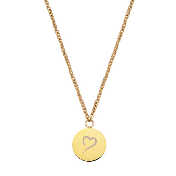 Follow Your Heart Necklace Gold