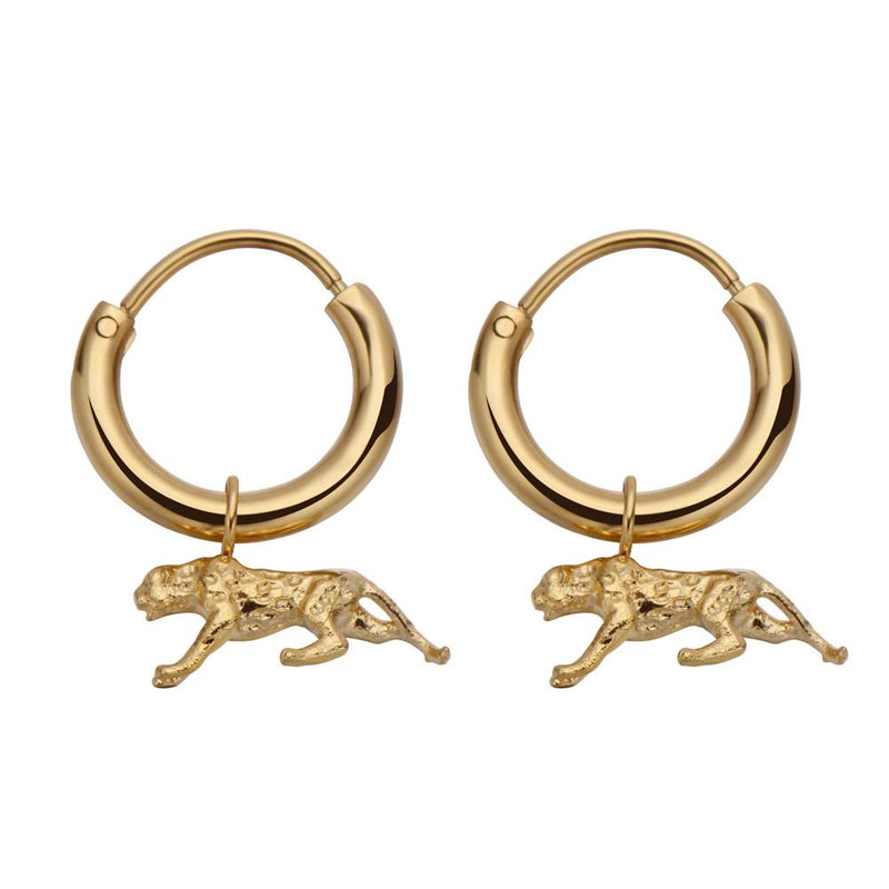 Leopard Earrings Gold