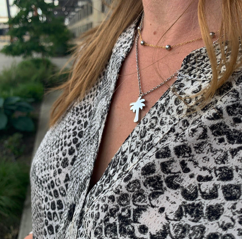 Find Me Under The Palms Necklace Silver